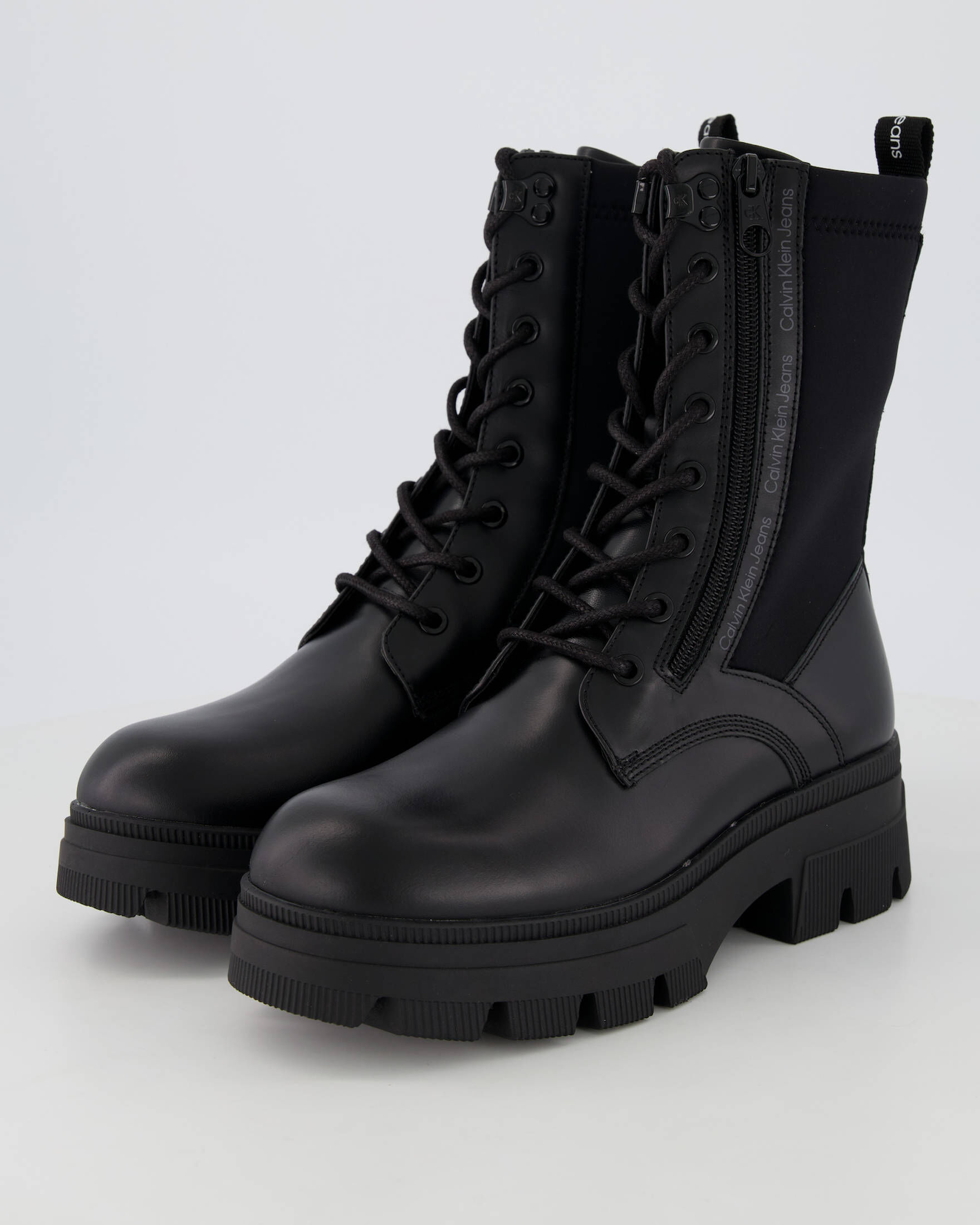 CALVIN KLEIN JEANS| Damen Schnürstiefeletten CHUNKY COMBAT LACEUP ZIP