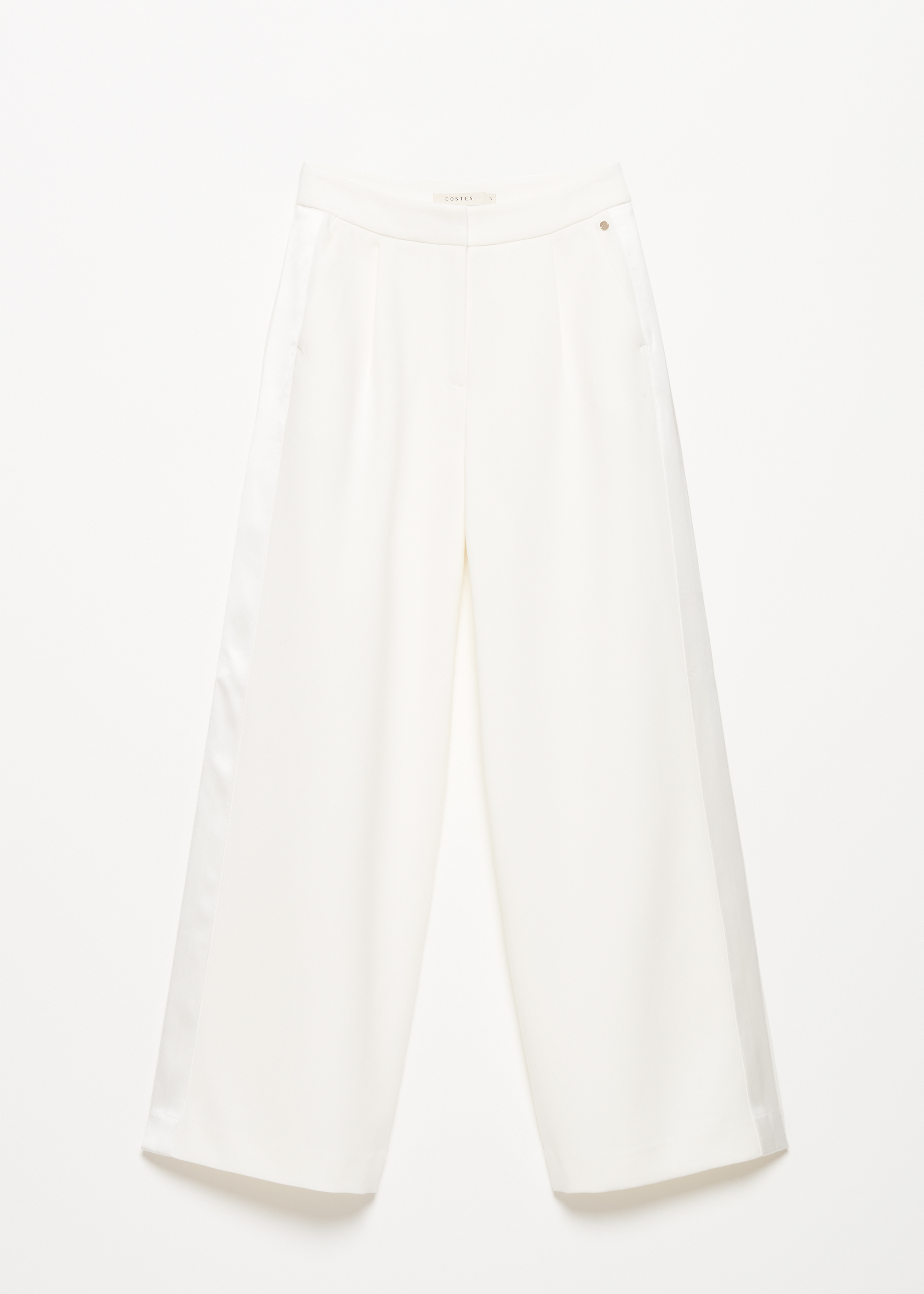Wide leg pantalon met zijstreep