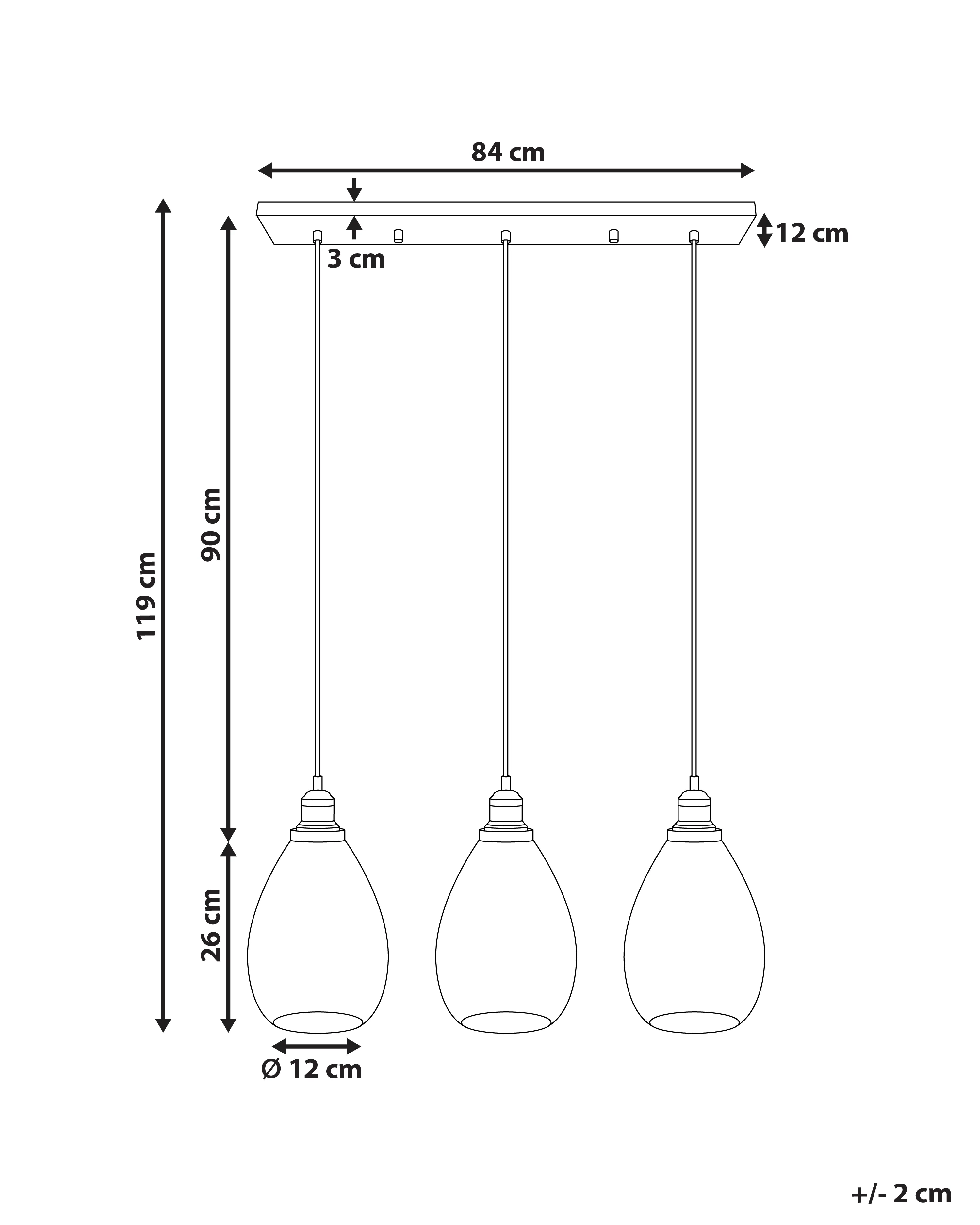 Hanglamp COOSA Glas Transparant