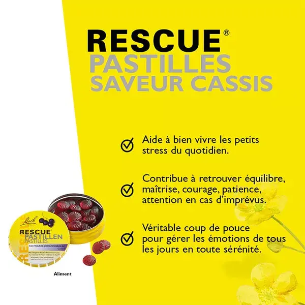 Pastilhas Rescue sabor Groselha Preta - 50 g
