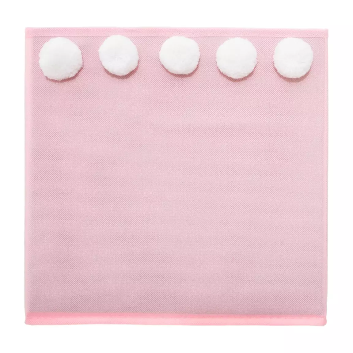 Panier de rangement enfant (29 x 29 cm) 5 Pompons Rose
