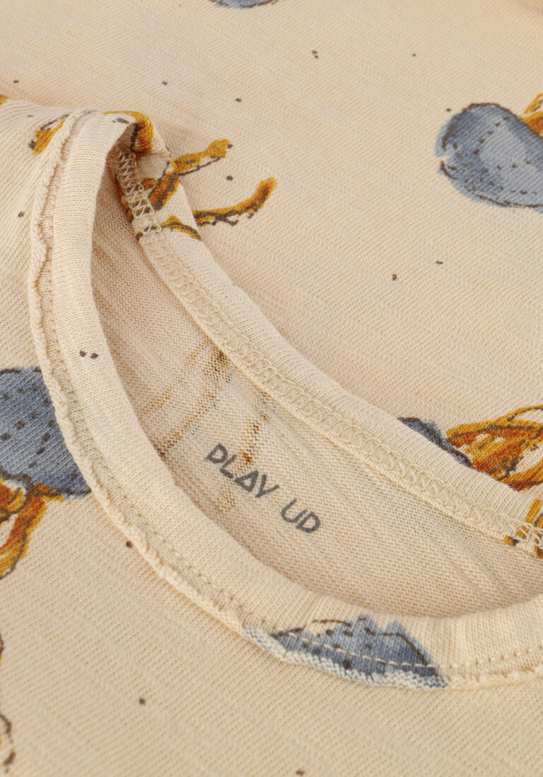 PLAY UP beige play up t-shirt printed flam jersey t-shirt
