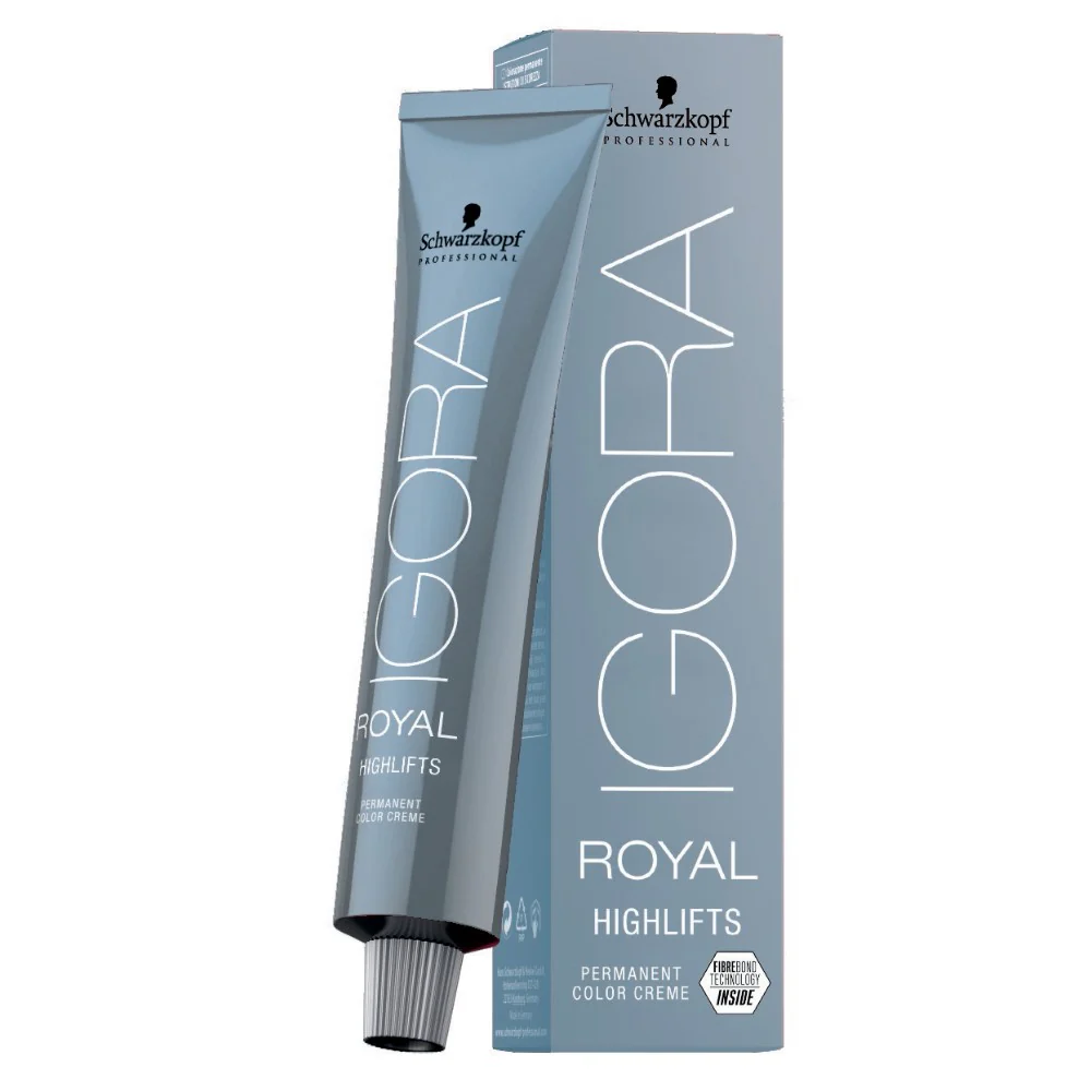 Coloration permanente éclaircissante Blonds froids Igora Royal Highlif