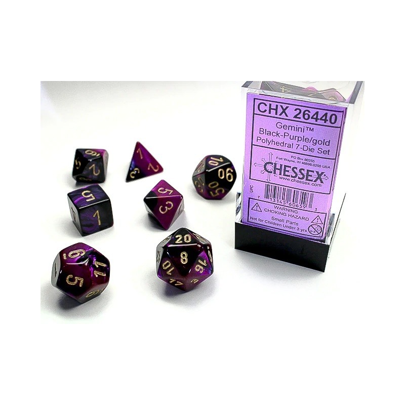 7 dés * gemini * NOIR & VIOLET