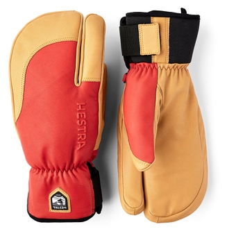Hestra Topo 3-Fingerhandschuhe Flame Red / Tan