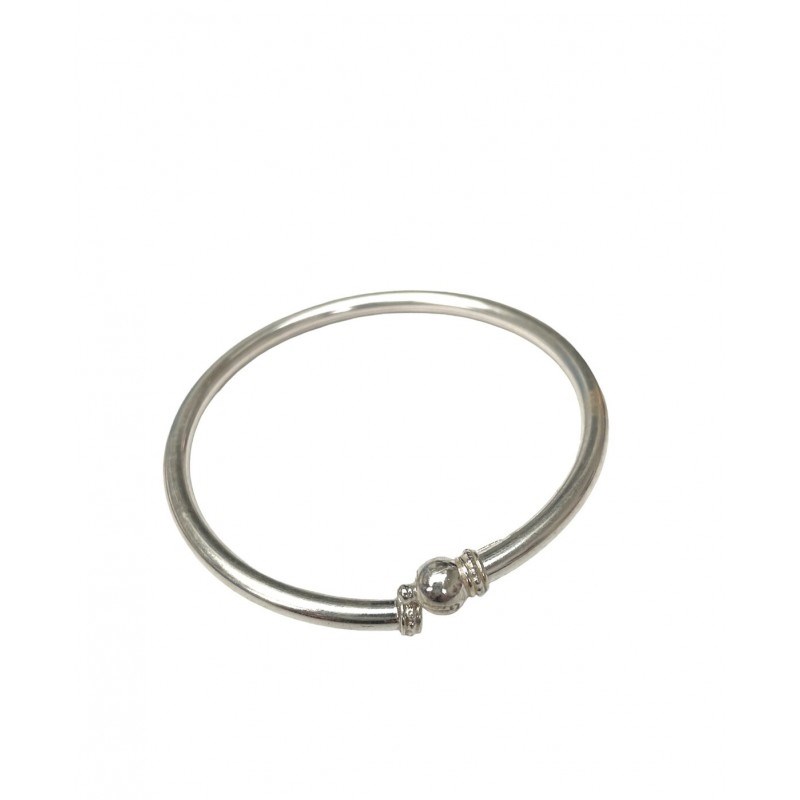 Bracelet argent jonc rigide arrondi