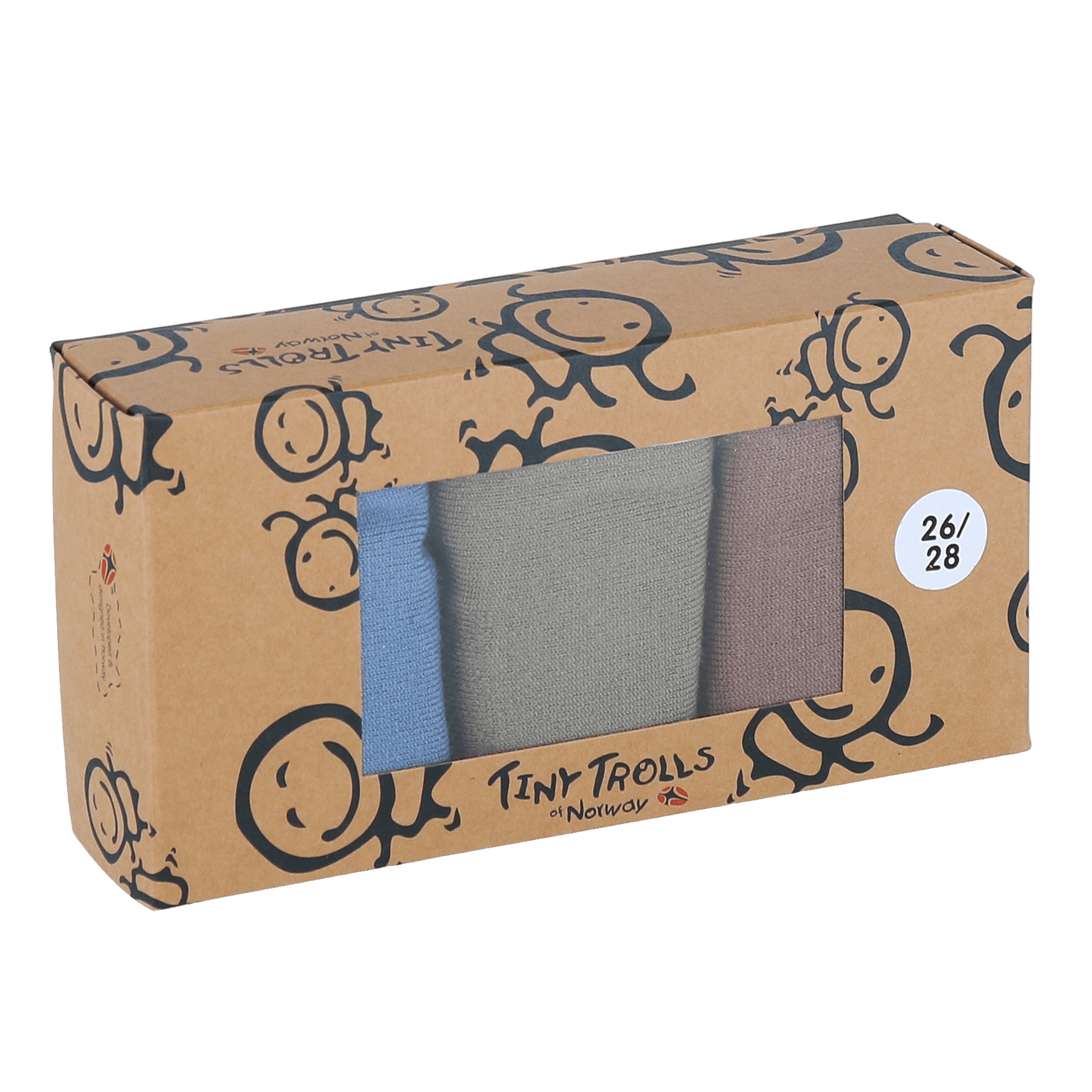 Tiny Trolls of Norway Tottil ullsokk 3pk - Sokker