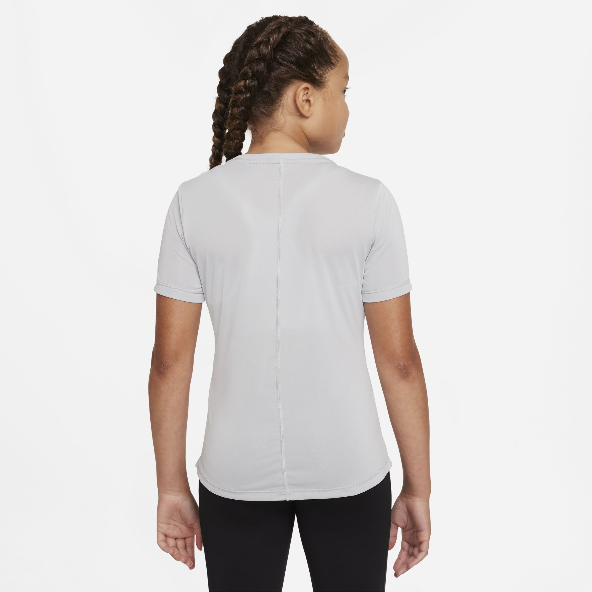 One S/S Top Jente 077/Light Smoke Grey/White