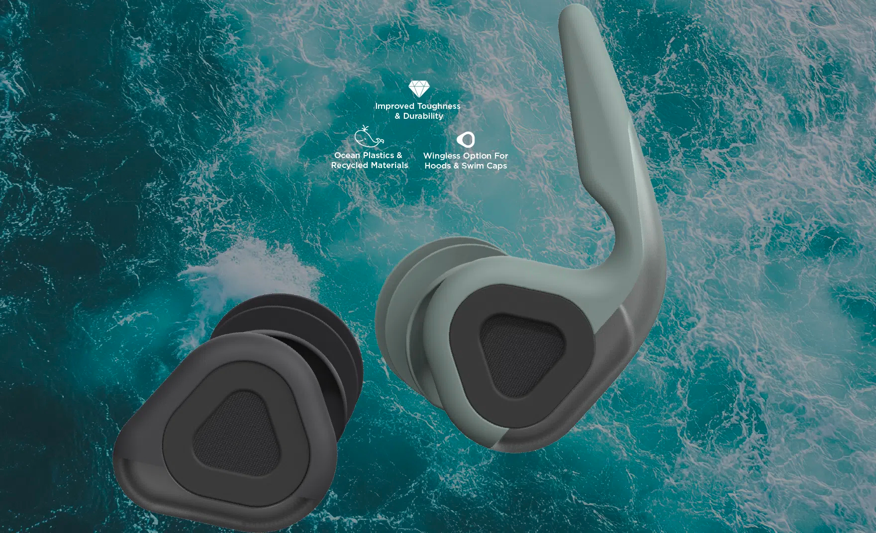 Surf Ears Surf Ears 4.0  Teal - Bouchons d'oreilles Black