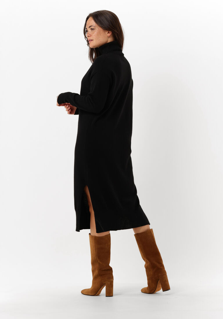 NOT SHY zwarte not shy midi jurk teba