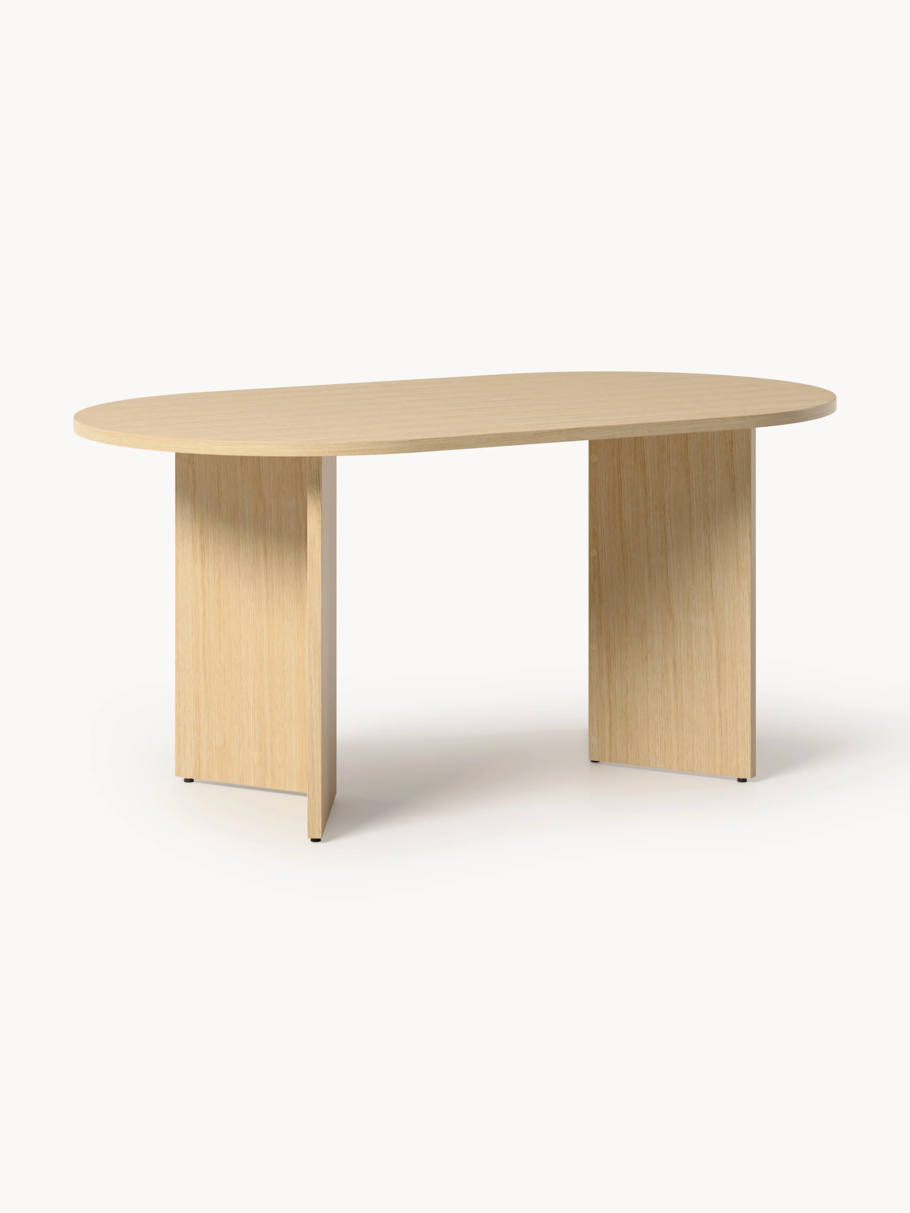 Ovale houten eettafel Toni, in verschillende formaten