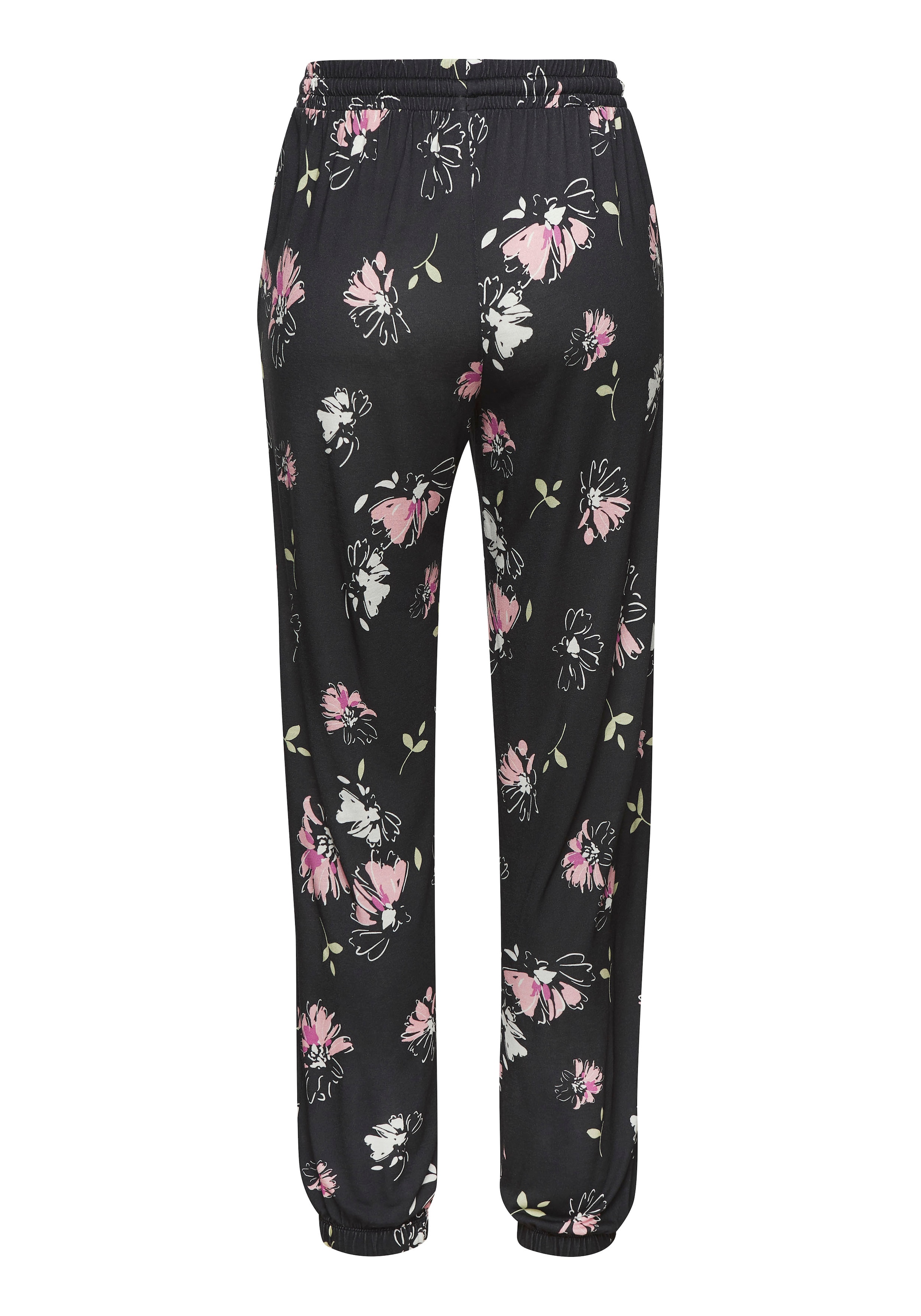Vivance Jerseyhose  mit grossem Blumendruck, Schlupfhose aus Jersey