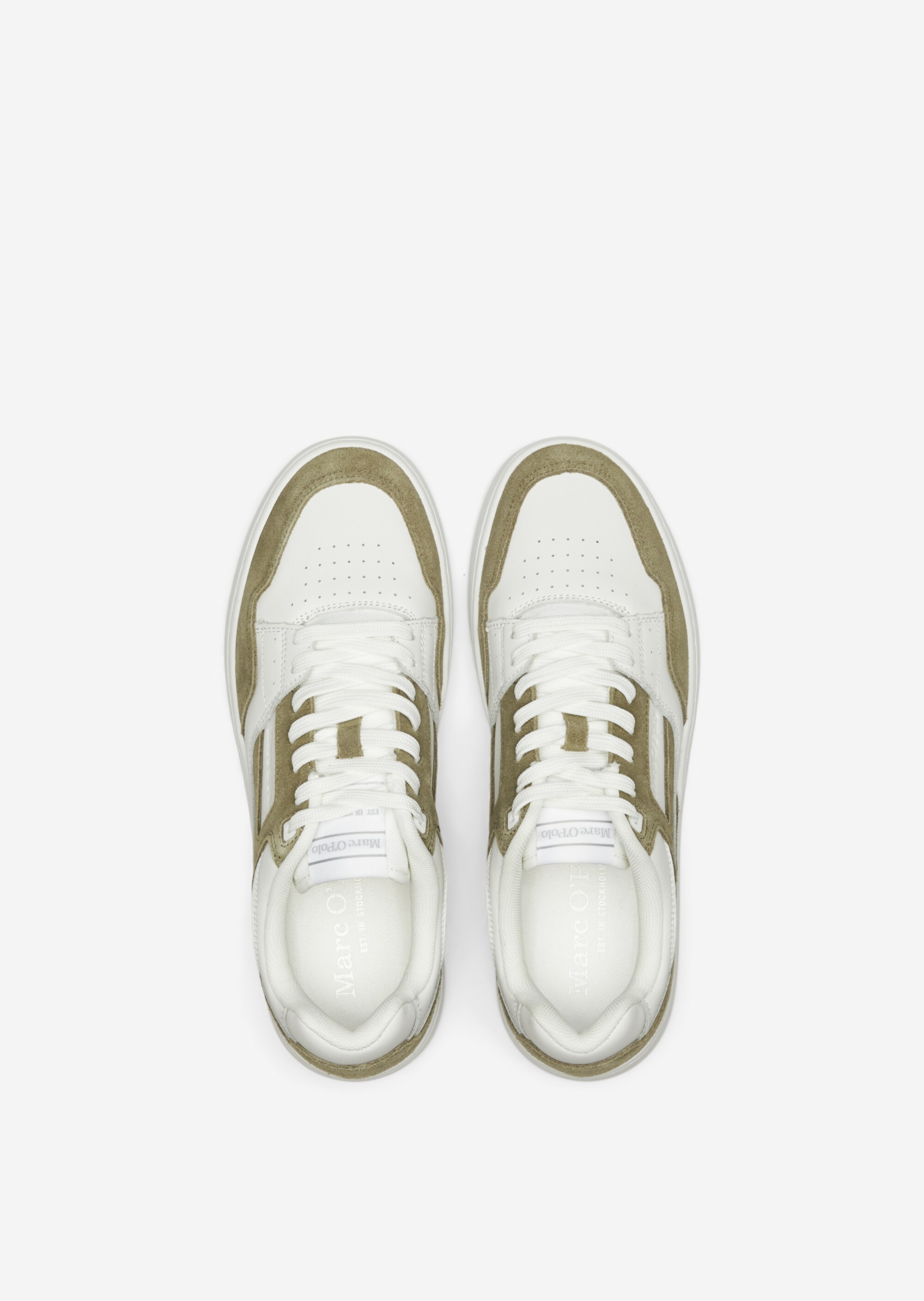 Sneaker aus Rindleder-Mix