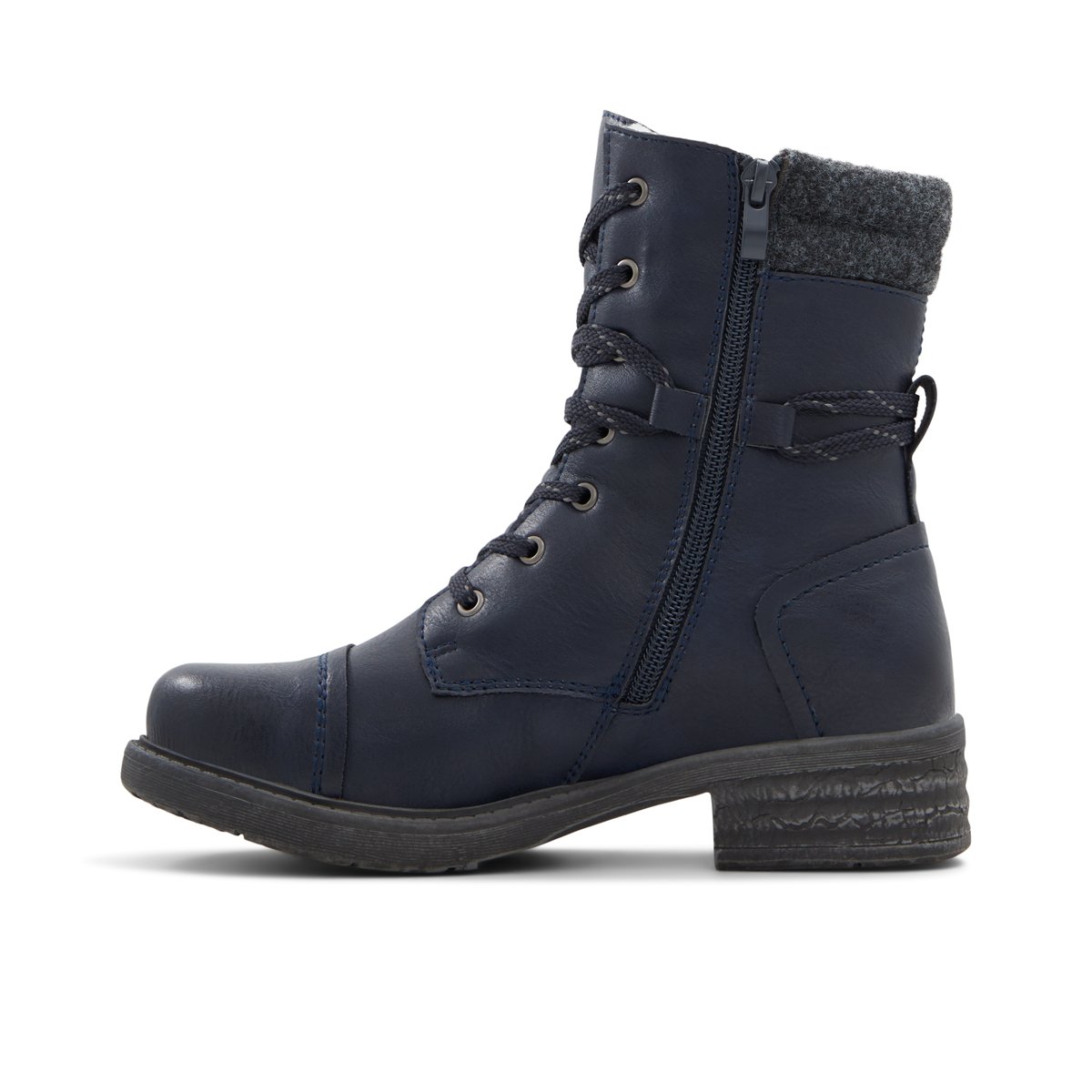 BANFF TRAIL-Cadardosa-Bottes mi-mollet - Talon plat - Marine