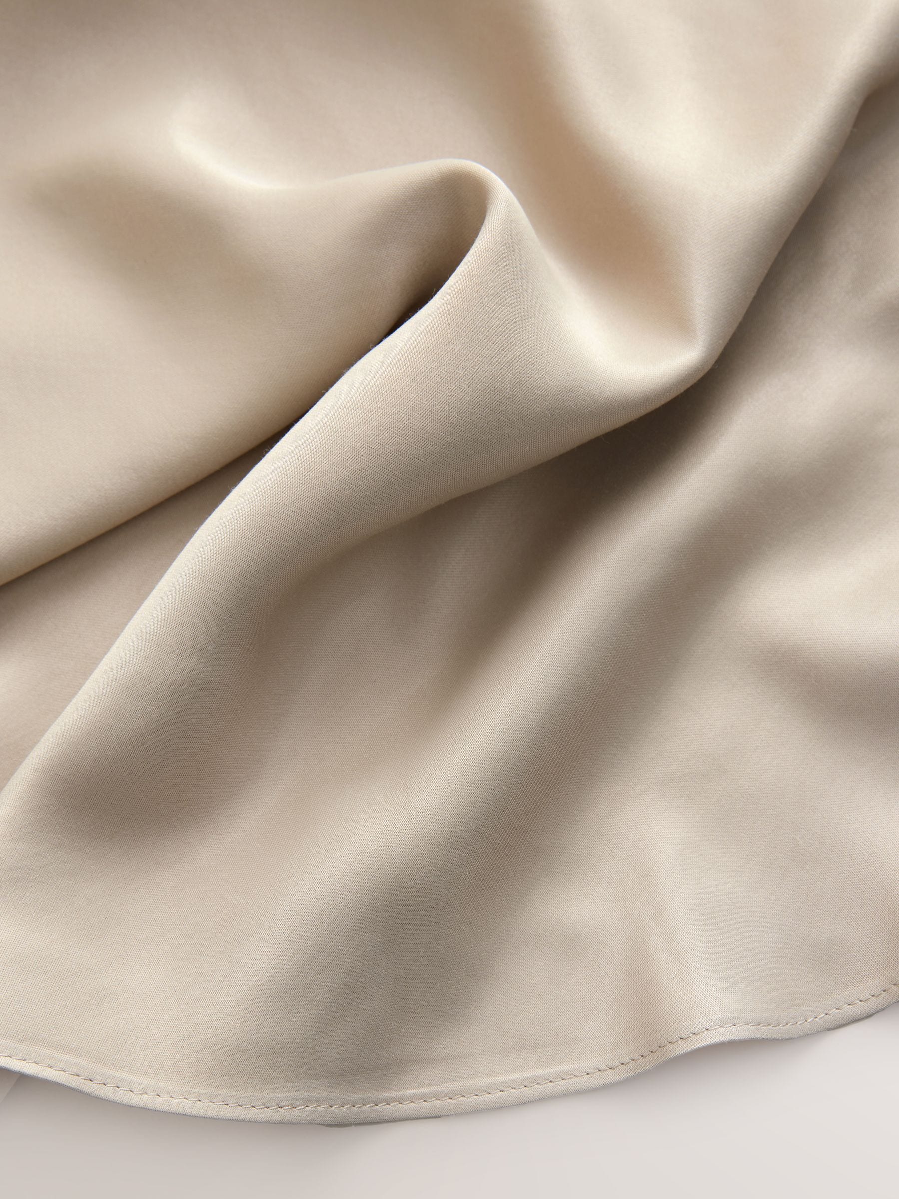 Champagne-goud - Satijnen midirok