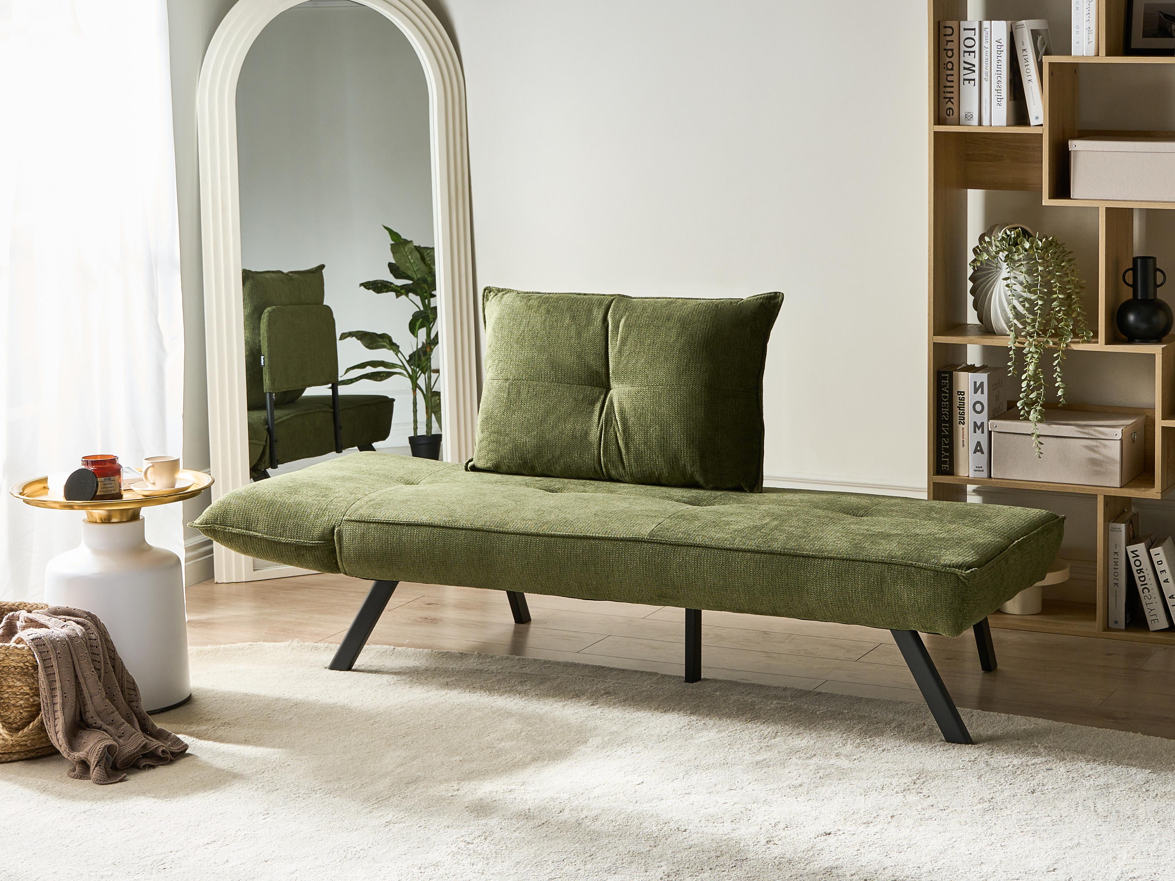 Linkszijdige chaise longue ROCAMADOUR Stof Groen