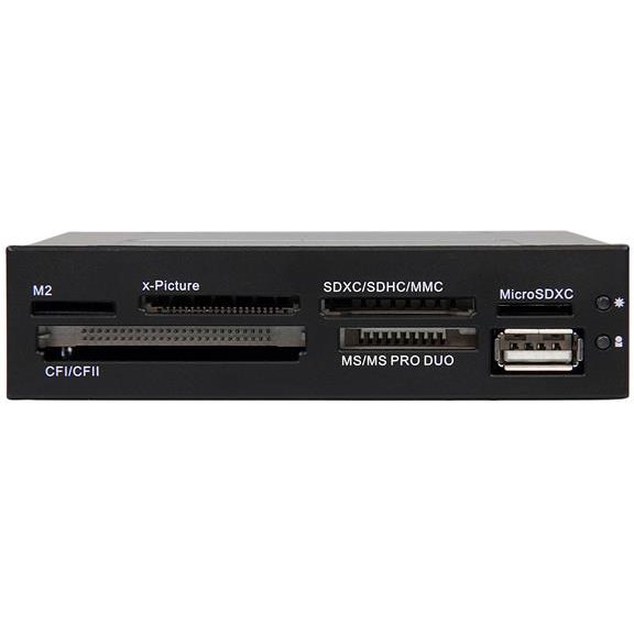 StarTech.com Lecteur de cartes mémoire interne de 3,5 pouces avec port USB 2.0 - Multicartes 22-en-1 - Noir