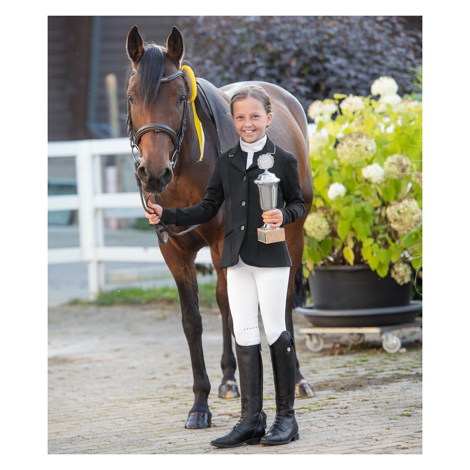 black forest Grip-Kniebesatz-Reithose  - weiß