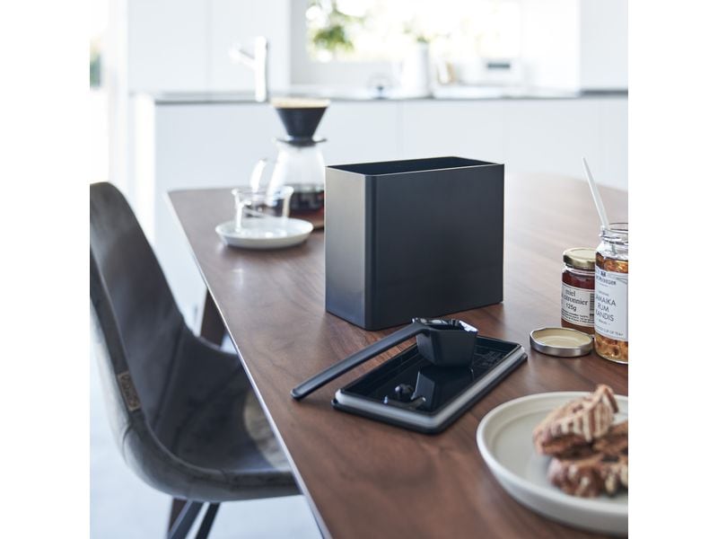 Yamazaki Vorratsdose Tower 1.6 l, Schwarz Luftdichte Kaffeedose