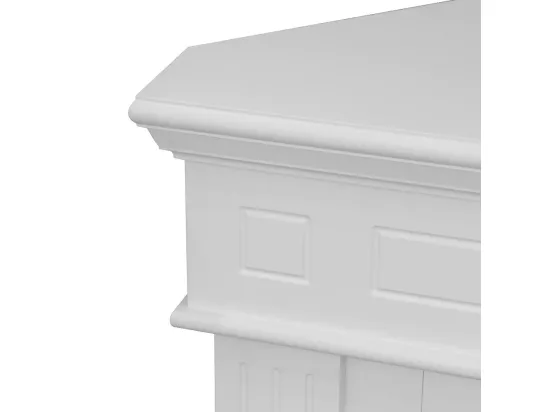 Cheminée bioéthanol d'angle au sol bio-cheminée FORD Blanc 110x63xH.102 cm