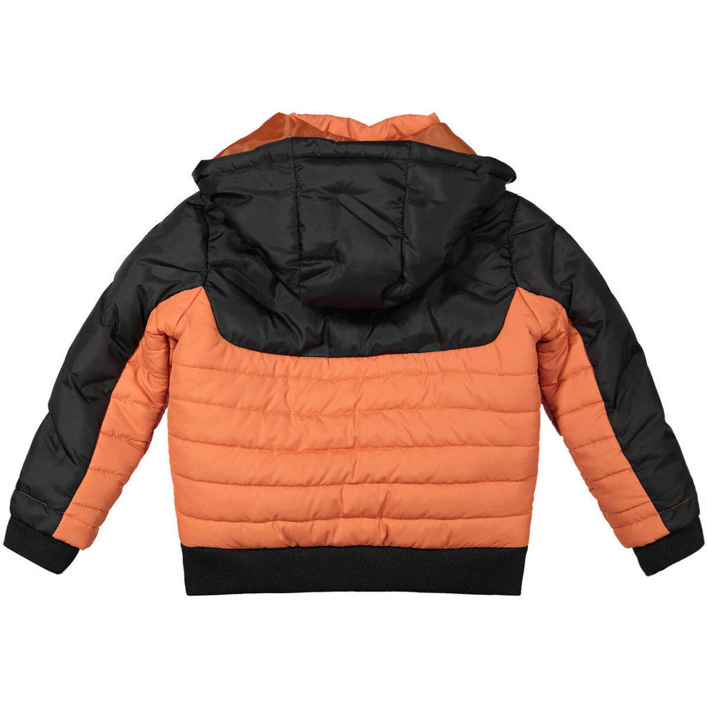 Koko Noko gewatteerde winterjas oranje/zwart