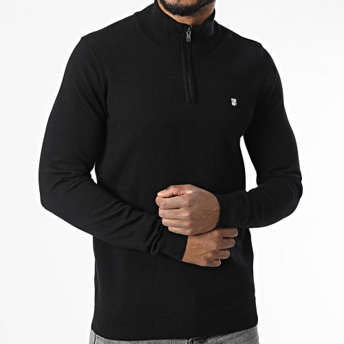 Pull Col Zippé Marty 2 Noir
