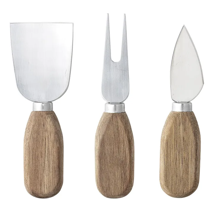 Bloomingville Couverts à fromage en bois d'acacia - Set de 3 | Bois clair