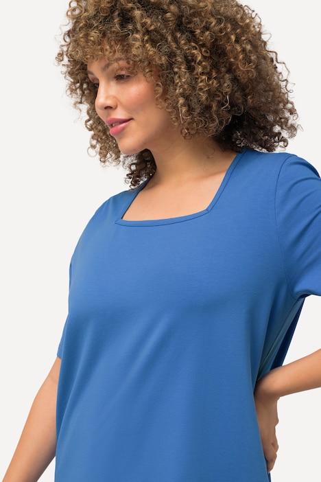 T-Shirt, A-Linie, Carree-Ausschnitt, Halbarm