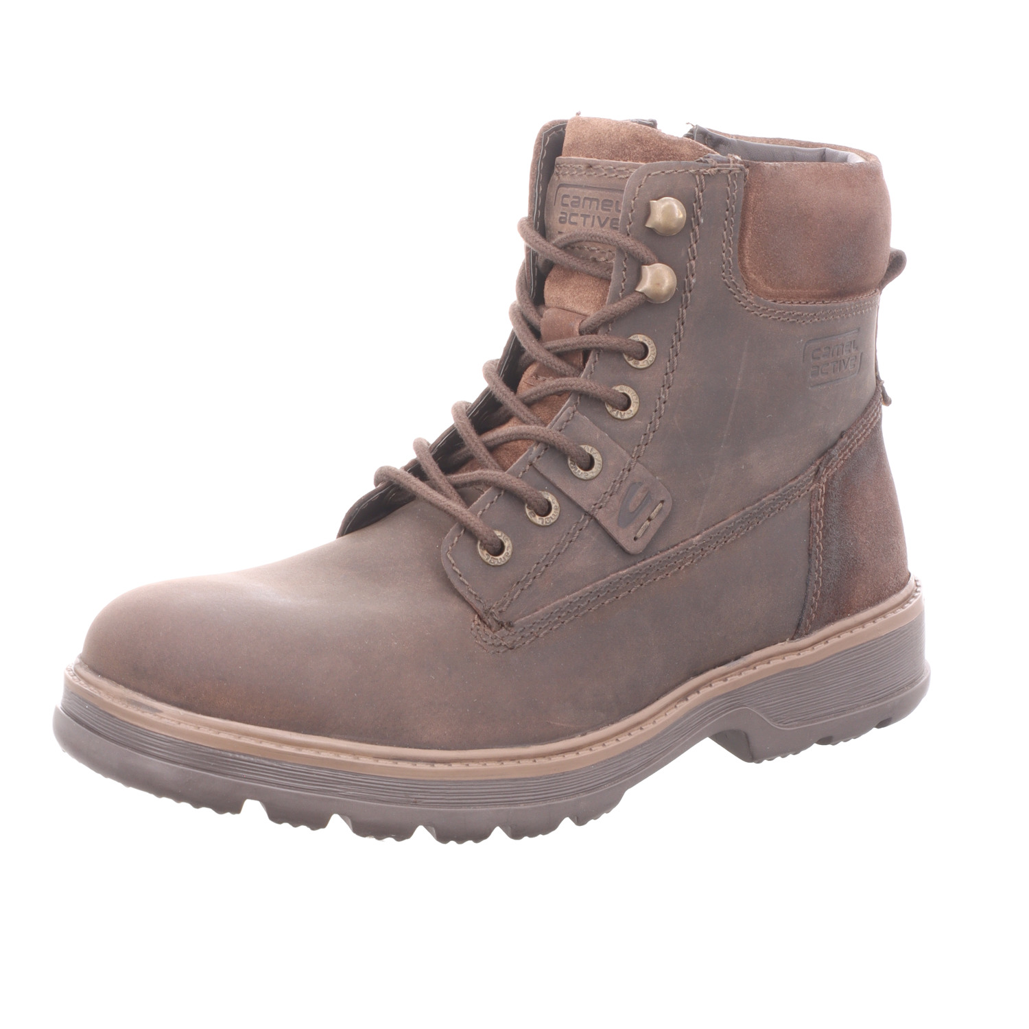 camel active Herren-Schnürstiefelette Kaffee-Braun