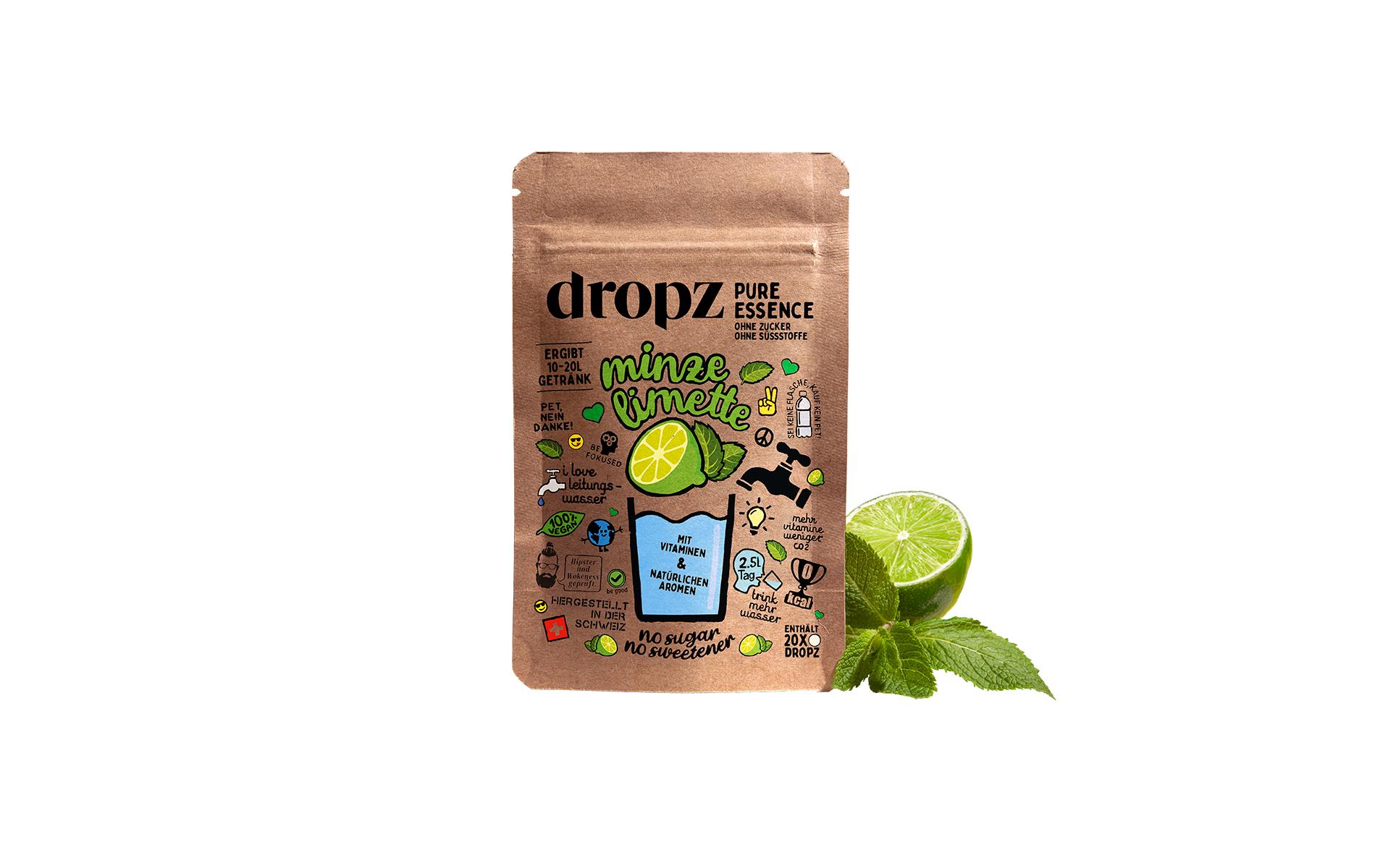 Pure Esseence – Minze Limette 1 Beutel à 20 StückDas spritzige Erfrischungsgetränk für unterwegs