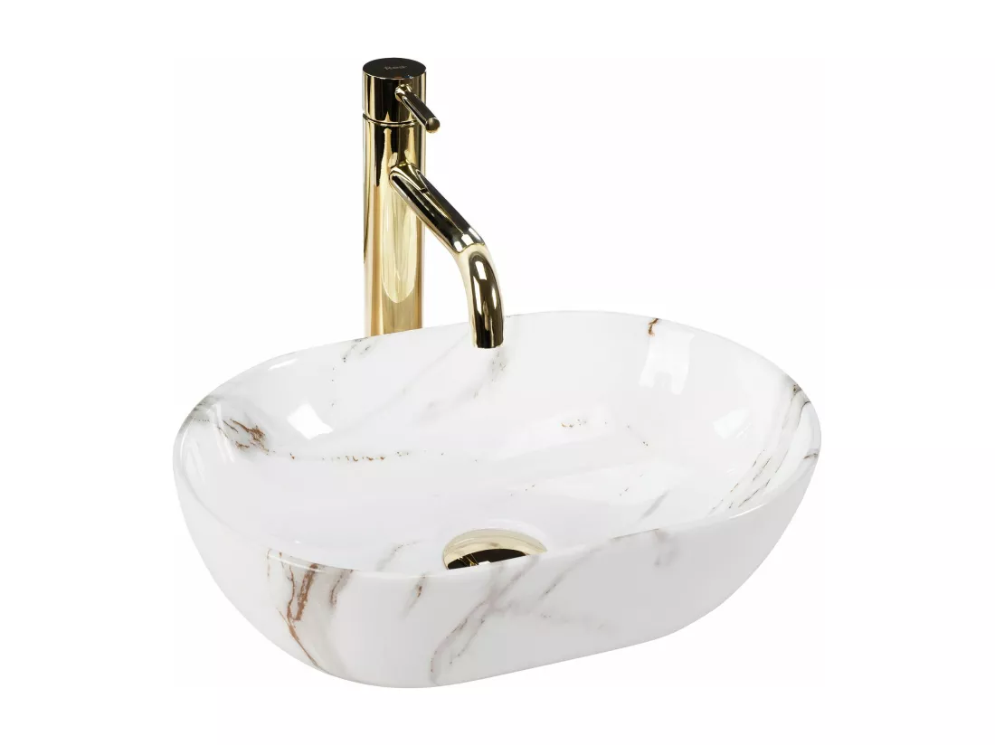 Vasque À Poser Rea Amelia Mini Shiny Aiax White