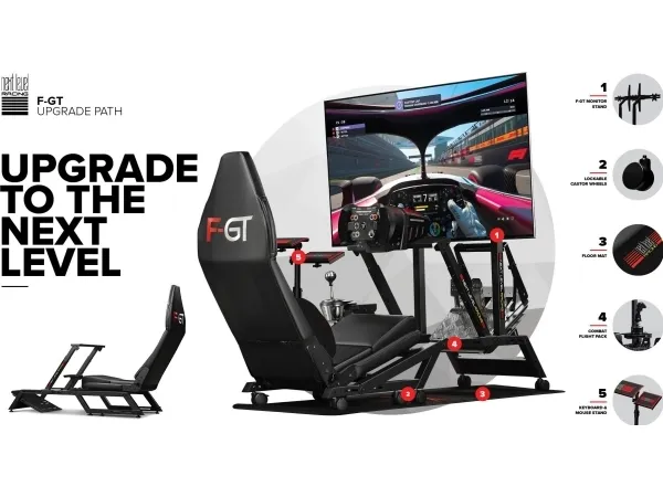 Next Level Racing F-GT - Racersimulationscockpit - mat sort