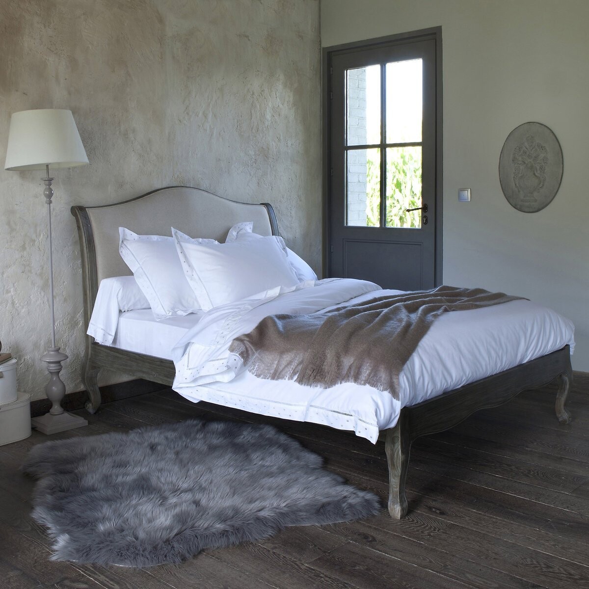 LA REDOUTE INTERIEURS<br>Cama + estrado de ripas, 2 pessoas, Janel