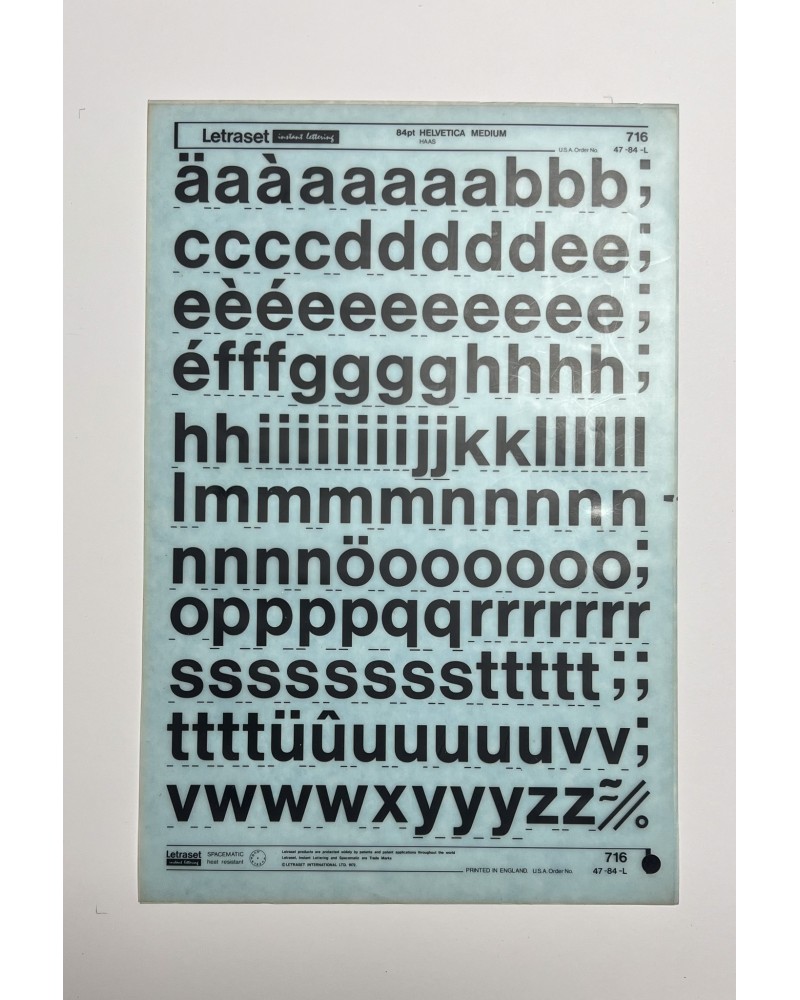 letraset-716- HELVETICA MEDIUM - 84pt