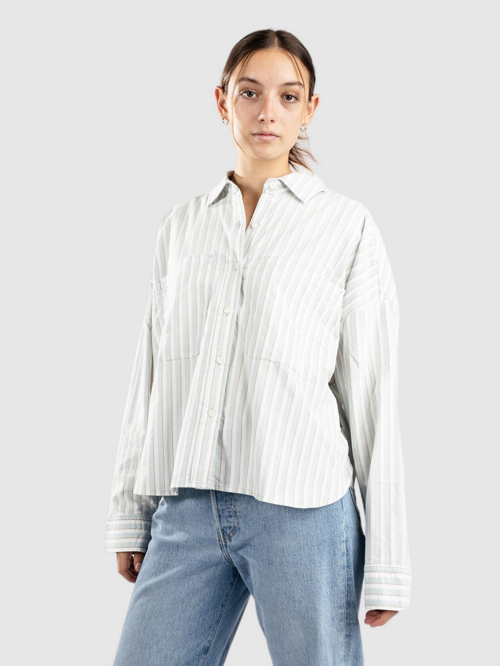 Vans Antica Boxy Shirt gray mist