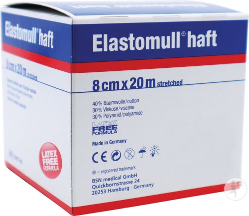 Bsn Medical Elastomull Haft Bandage De Fixation Élastique Cohésif 20m x 8cm Pièce 1 (4547700)