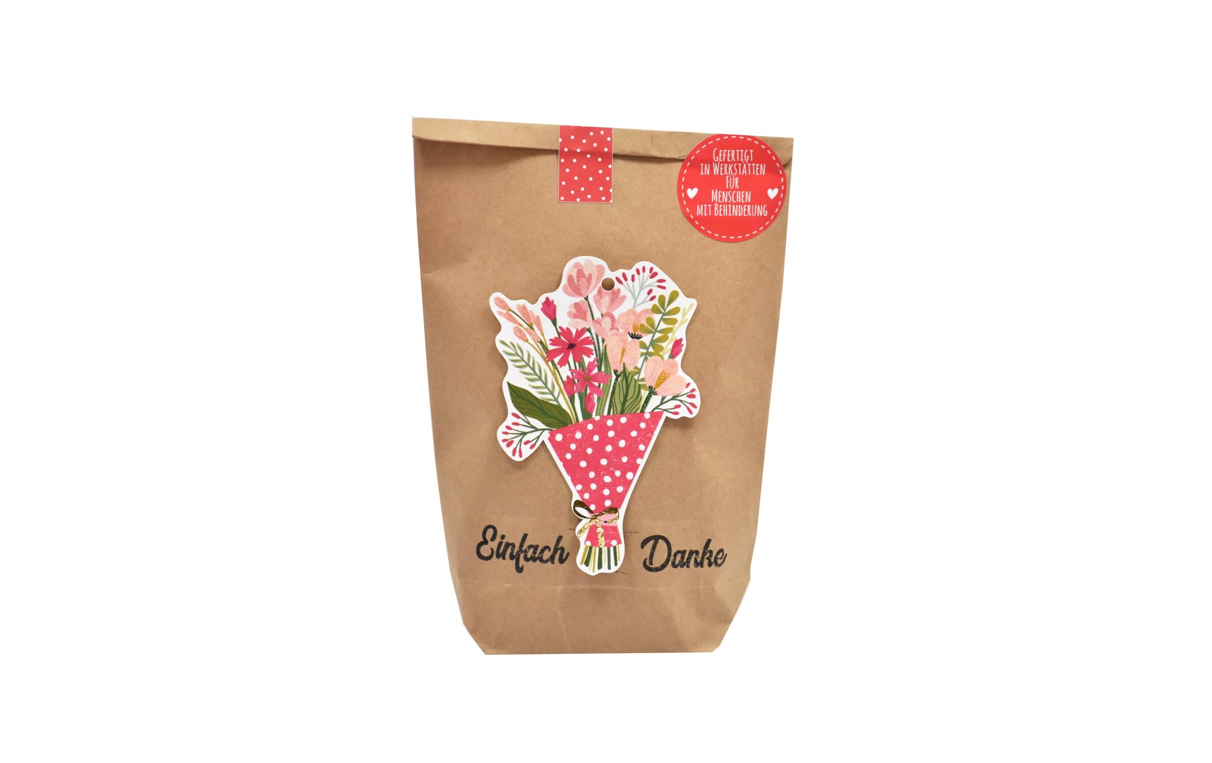 Mitbringsel Wundertüte Einfach DankeGeschenktüte mit Blumenstrausssamen