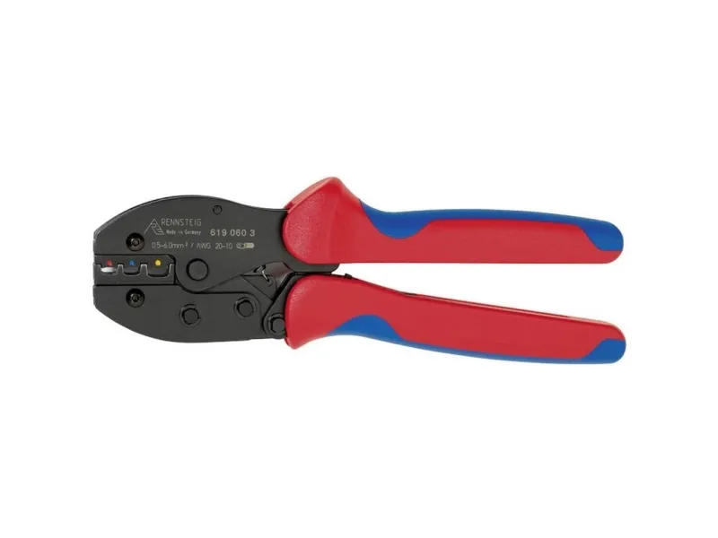 Rennsteig Werkzeuge PEW9.50 619 050 3 Krympetang Uisolerede fladstikforbindelser 0.5 til 6 mm²