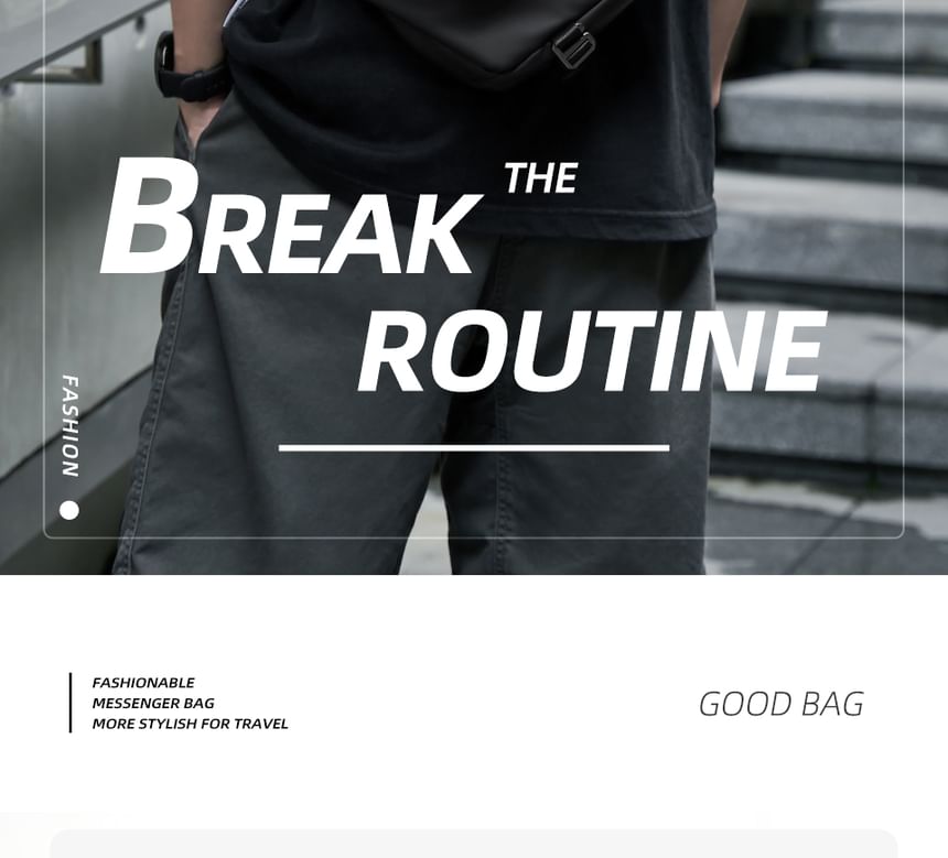 Moyyi - Messengerbag met flap en letterprint