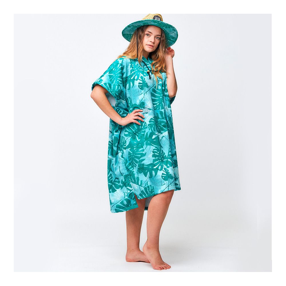 After Essentials BIG LEAVES - Poncho green
