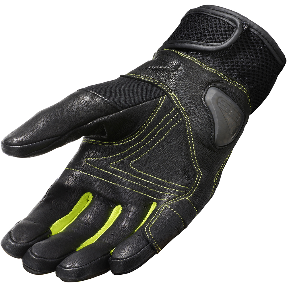 Rev'it - Gants Metric Noir / Jaune fluo