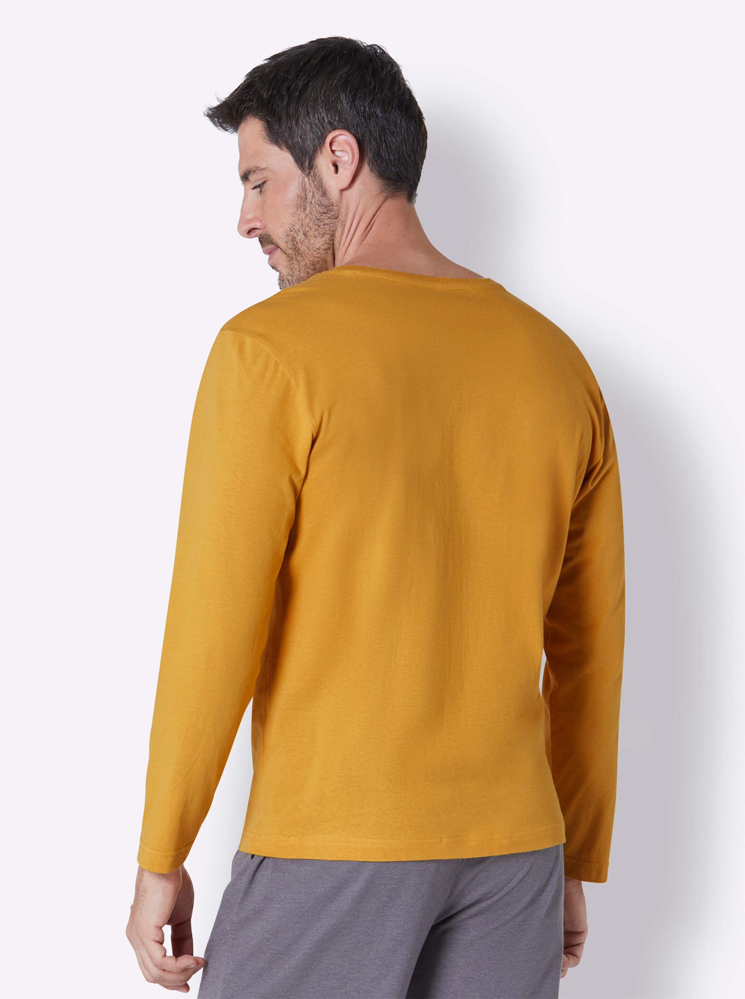 wäschepur men Schlafanzug-Shirt in ocker