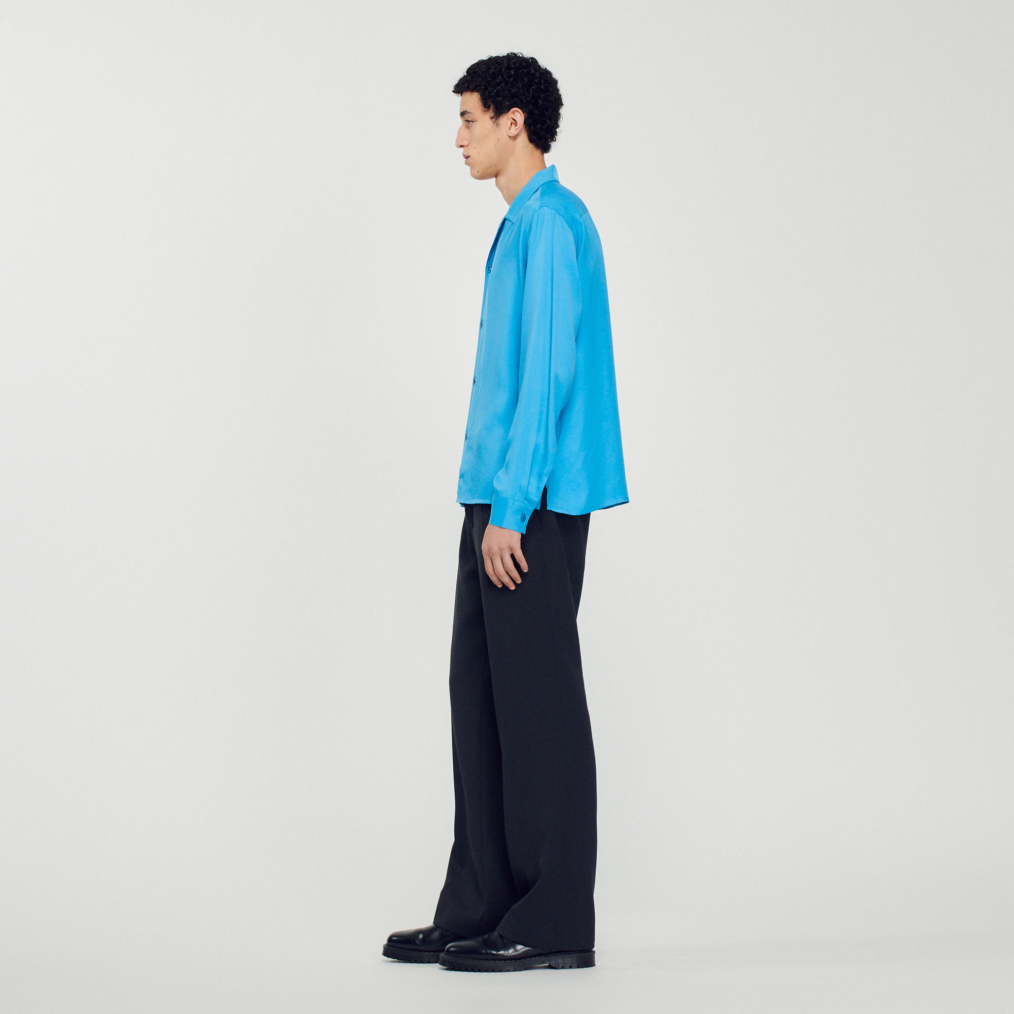 Chemise fluide col requin Homme