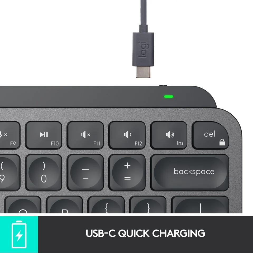 Logitech - MX Keys Mini minimalistisk Trådløs Tastatur - Nordic Layout