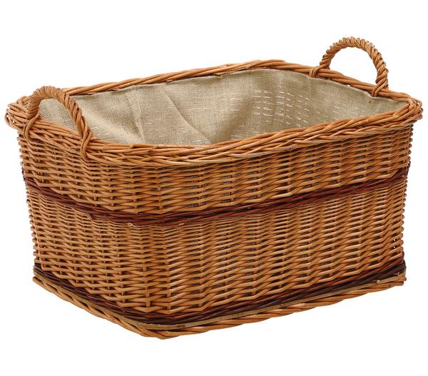 Dehner Weiden-Kaminkorb mit Jute