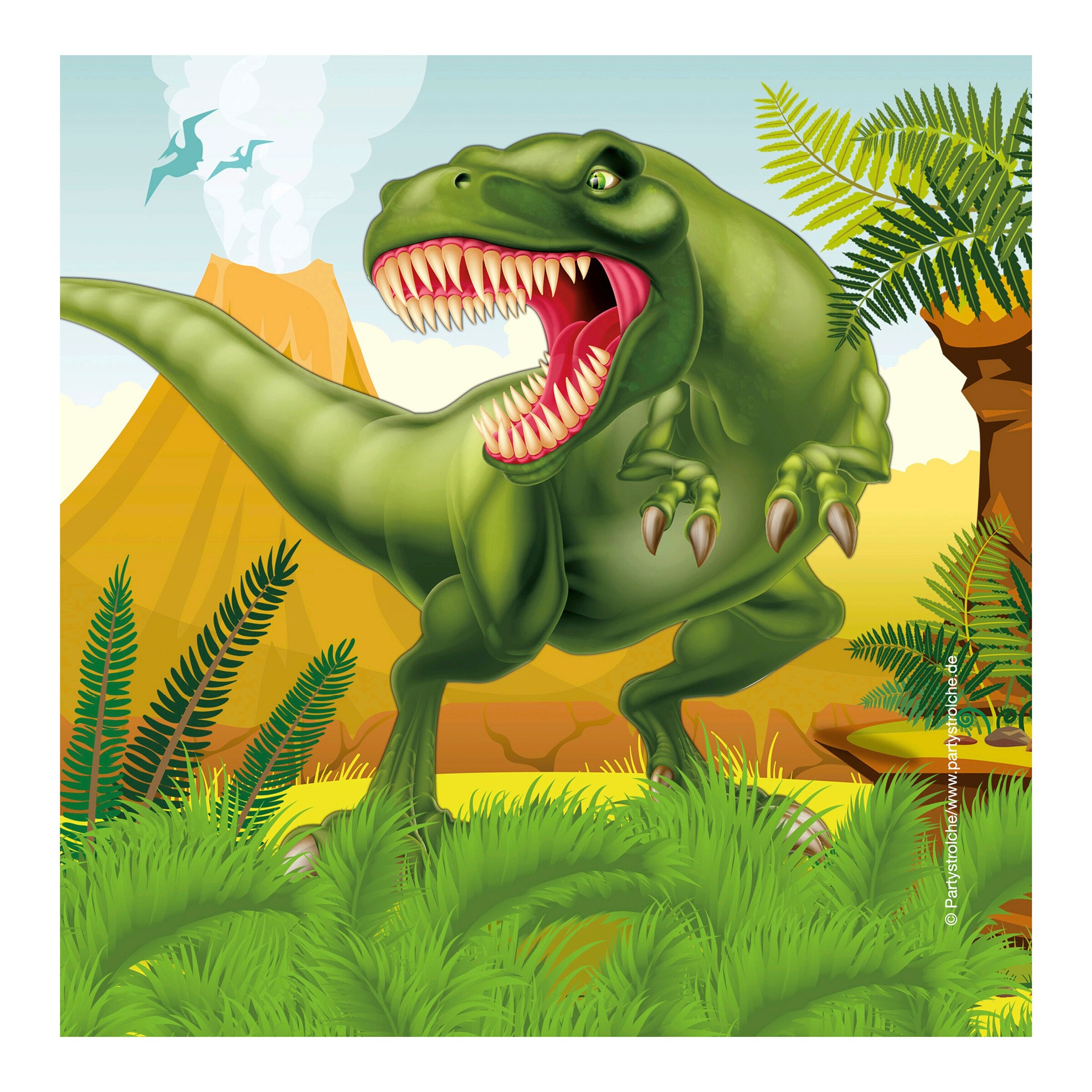 Partystrolche Partyset Dinosaurier mit Mitgebseln 108 tlg.