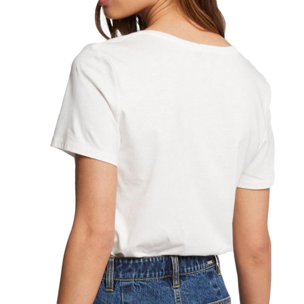 Morgan T-shirts Blanc Femme Morgan Serigraphie 241 DVEGAS