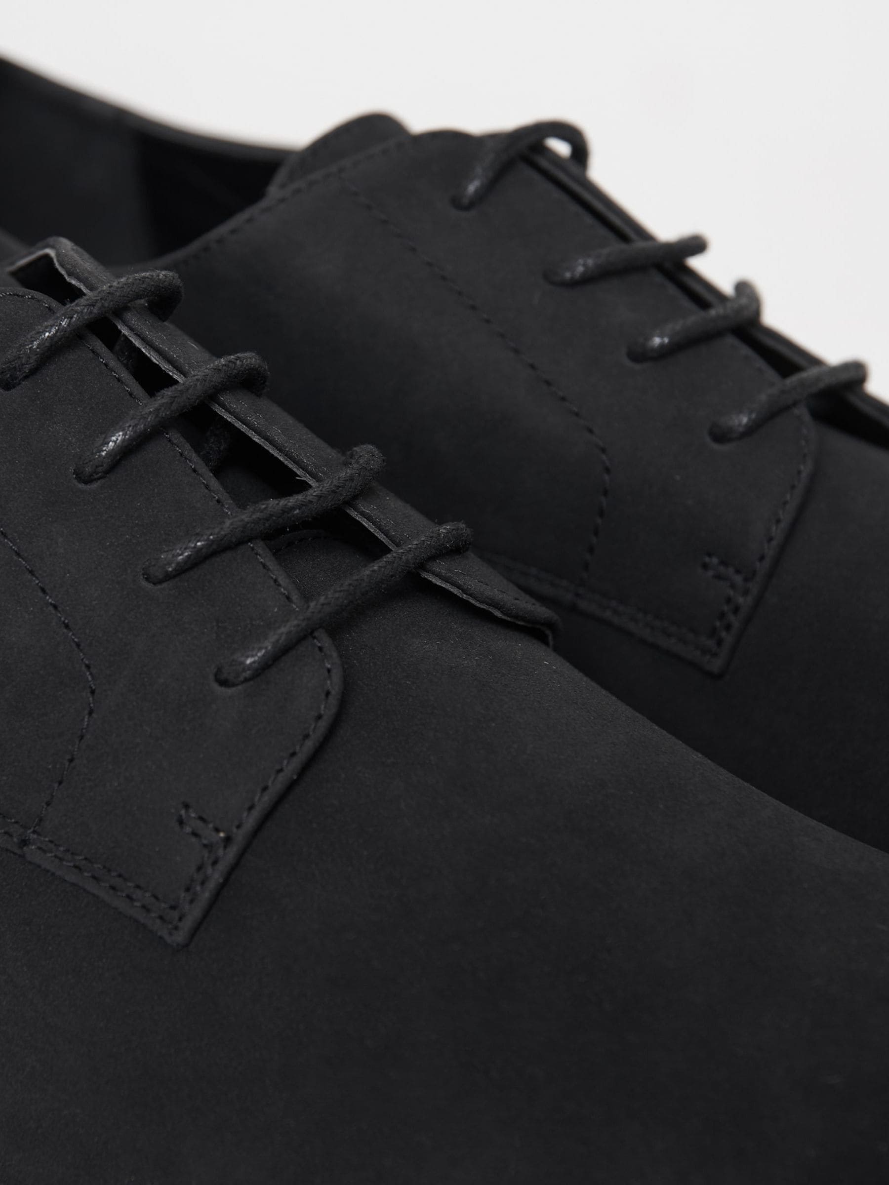Zwart - Threadbare Faux Suede Derby Shoes