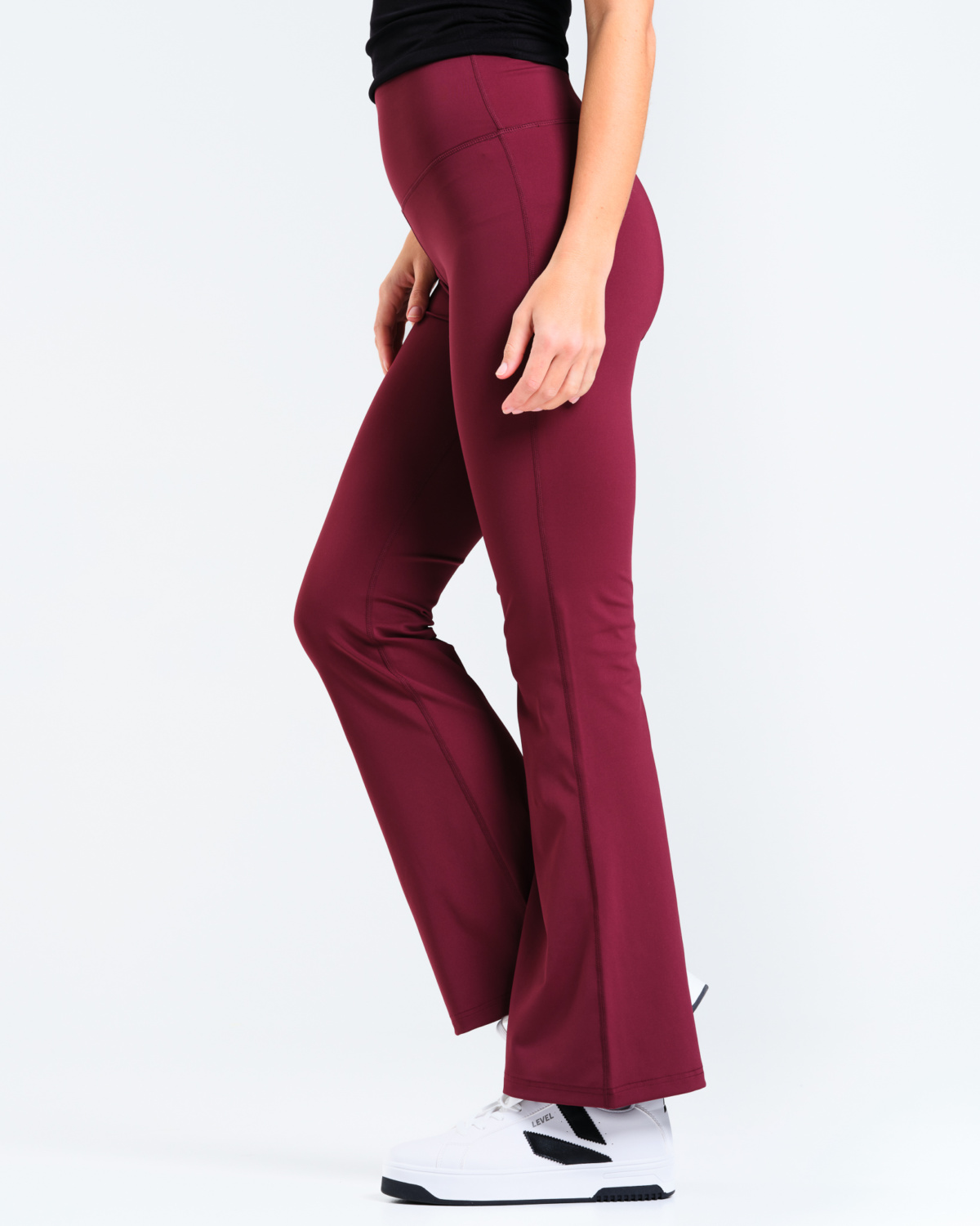 LEVITY Lotus Flare Pants Burgundy