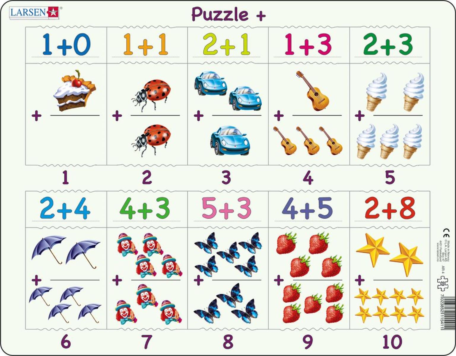 Larsen Puzzle Puzzle - Puzzle+ (Addition von 1 bis 10)